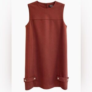 BCBG NWT Sleeveless A-Line Dress Espresso Rust Size 14 MSRP $149